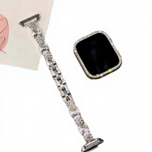 Montre-bracelet haut de gamme pour femme, bracelet diamanté de luxe léger, compatible avec Apple <span class=keywords><strong>Watch</strong></span> Series 8/9/10, respirant - Product Image 5
