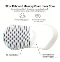 Coussin de soutien lombaire en mousse à mémoire de forme respirante pour voiture, ensemble appui-tête et dossier de siège en mousse à mémoire de forme respirante