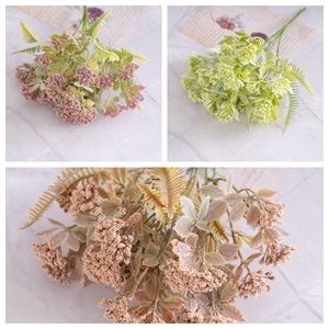 CallaFloral Ramo de Flores Artificiales de Plástico Verde y Marrón Claro, Flores Decorativas para Interiores, Manualidades, Bodas - Product Image 3