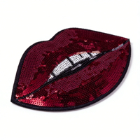 Patchs thermocollants 3D à paillettes et sequins, broderie personnalisée en tissu sergé, formes cœur et fleur, pour vêtements, sacs et chapeaux – Vente chaude