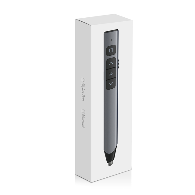 VSON Wireless Presentation Clicker  Laser Pointer  with Hyperlink Buttons USB Rechargeable PPT Remote for Teaching Meeting