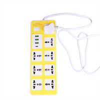 Harga grosir Universal 8 outlet standar dan 3 Strip daya ekstensi kantor dan rumah USB dengan Strip kabel