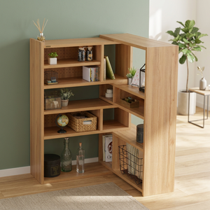 ชั้นวางของติดผนังไม้ MDF รุ่นใหม่ KD E1 แบบขยายได้อเนกประสงค์ เฟอร์นิเจอร์สำหรับอพาร์ทเมนต์ บ้าน บาร์ ห้องนอน ห้องนั่งเล่น โรงเรียน โกดัง - Product Image 3