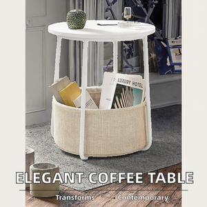 Table basse en bois de style européen moderne avec structure en fer, finition mate artisanale, design minimaliste pour salon, table de canapé - Product Image 3