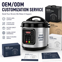 Cuisinière électrique à pression avec 16 programmes de cuisson, 5L 6L, multifonction, 1000W, acier inoxydable, logo personnalisé, CE CB OEM ODM