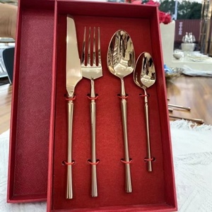 18/10 Stainless Steel Cutlery Set 24Pcs with Portable Case, Royal Baroque Mirror Polished Silverware for Wedding & Hotel - Product Image 4