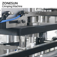 ZONESUN ZS-DTYG11U FEA15 automatique table corps brume parfum bouteille en verre métal pulvérisation bouchons collier anneau capsulage sertissage Machine