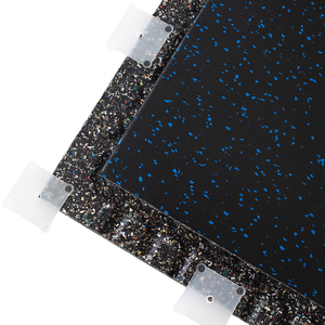 Dalles de sol en caoutchouc EPDM en gros, 20 mm, emboîtables, antidérapantes, pour projets de chaînes de gymnases - Product Image 2