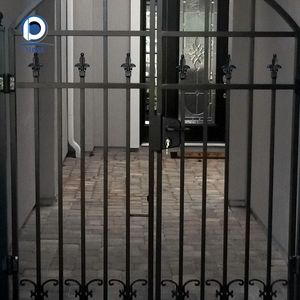 Puerta y Portón de Hierro Forjado Estilo Español Prima |   Entrada Peatonal de Fleur-de-lis & Speakeasy Villa - Product Image 5