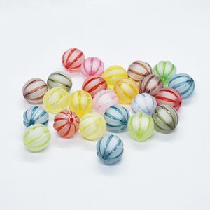 Accesorios de Joyería DIY, Cuentas Pintadas de Sandía Coloridas para Pulseras, Collares, Decoración de Ropa, Cuentas Sueltas al por Mayor - Product Image 1