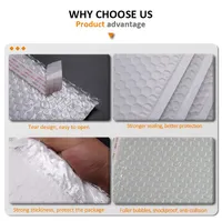 Enveloppes à bulles en plastique mat compatibles ESD, conception coulissante, ouverture facile, antichoc, anti-collision, sacs d'expédition pour usage industriel