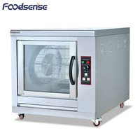 Foodsense barbecue au charbon de bois Commercial en acier inoxydable avec petite Machine électrique de rôtisserie de poulet