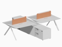 Bureaux modulaires extensibles en métal et bois LIWEI de haute qualité, écologiques et modernes, pour 4/6/8 personnes, poste de travail linéaire facile à assembler