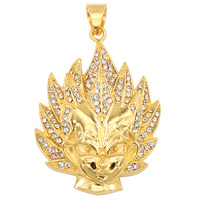 Dongguan Jewelry Pendant Factory Venta al por mayor No se decolora No se oxida 18K Chapado en oro Color Diamond Eye Elf Face Pendant