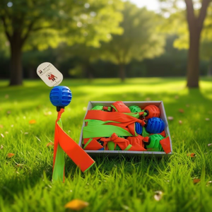 Dog Toy Bell Ribbon Ball 12Pcs For Pet Playtime Fun - Product Image 2