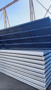 EPS đá len Kho Vật liệu cách nhiệt màu thép Composite Board Trắng bọt kim loại mái tường <span class=keywords><strong>Sandwich</strong></span> <span class=keywords><strong>Panel</strong></span> - Product Image 2