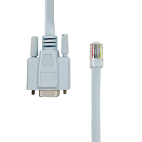 Cable de Conexión KICO DB9 a RJ45 para Consola, Carcasa Redonda de ABS, 1.5m, para Router y Switch de Red