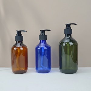 Bouteille de shampoing transparente personnalisée avec logo, en brun, blanc, noir, ambre, vert, 300 ml, 400 ml, 500 ml, avec pompe - Product Image 5