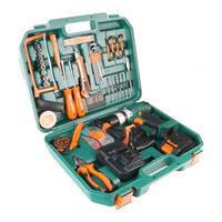 Ensemble combiné d'outils électriques OEM Perceuse sans fil Autres clés à main Coffret à outils Kits d'outils