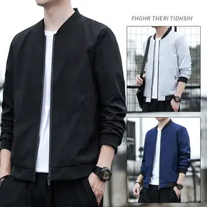 ANSZKTN The new fall/winter slim fashion jacket overcomes men's stand-up collar baseball uniform