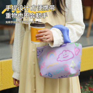 Handheld Lunch Bag Thickened Aluminum Foil Insulation Waterproof Oil Resistant Oxford Cloth For Office Students Picnic - Product Image 5