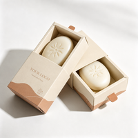 Boîte en carton blanc avec tiroir coulissant, logo personnalisé, finition mate, conteneur cadeau pour cosmétiques et savons