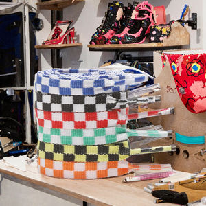 Lacets de chaussures Yrunfeety Fashion 80-180CM en mosaïque, lacets élastiques imprimés en toile de 1CM pour chaussures de sport décontractées et chaussures plates - Product Image 2