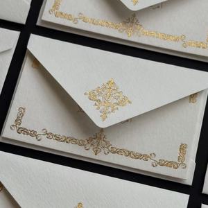 مغلفات فاخرة مخصصة من ورق فني مع ختم ذهبي للترويج للعلامة التجارية وبطاقات الأعياد ورسائل الشكر - Product Image 3
