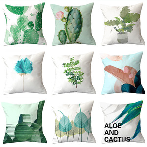 Low Moq Home Decor Polyester Kussenhoes Met Bloemenpatroon En Tropisch Interieur - Product Image 2