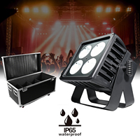 Luz LED Par 4x50W COB Bicolor 2800K-6500K IP65 Impermeable para Exteriores, Blinder Cuadrado de 4 Ojos DMX para Escenario, Bodas, Iglesias, Conciertos