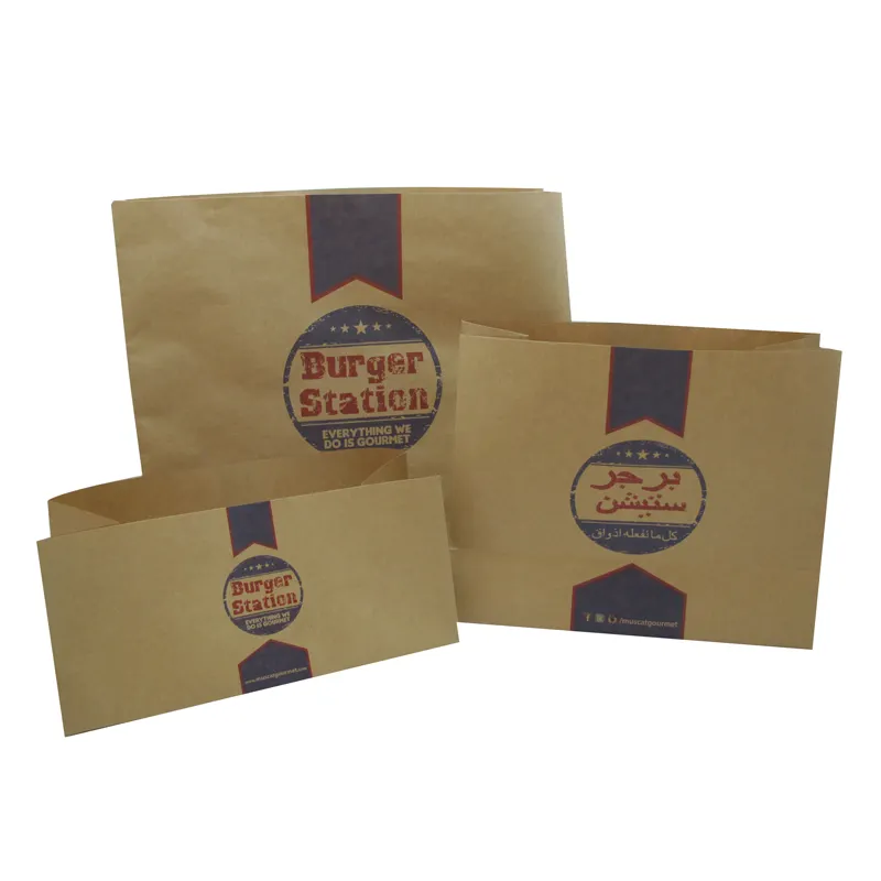 Großhandel restaurant günstige schnelle lebensmittel papier tasche, benutzerdefinierte nehmen kraft papier tasche