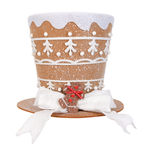 Wholesale Creative Khaki Tree Pattern Gingerbread Hat <b>Topper</b> Christmas Tree Ornaments - Product Image 1