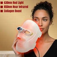 Nouveau Masque Facial de Thérapie par Lumière Rouge Populaire pour la Relaxation Musculaire, Masque de Thérapie par Lumière Rouge Infrarouge pour la Maison, le Bureau et la Clinique