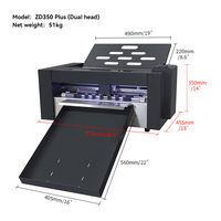 Máquina de Corte de Papel Computarizada Purcell ZD350 PLUS, Cortadora de Etiquetas con Motor Servo, Alimentación Automática, Plotter para Hacer Cajas