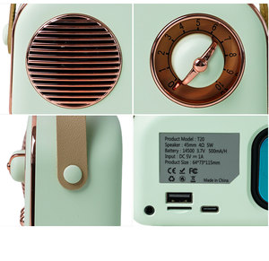 Usine de haute qualité Mini dessin animé rétro sans fil haut-parleur Subwoofer Portable Figurine haut de gamme cadeau haut-parleurs professionnels - Product Image 4