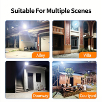 Lampadaire solaire IP67 étanche avec détection de mouvement, télécommande, minuterie, du crépuscule à l'aube, haute luminosité pour route et jardin
