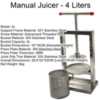 Presse manuelle en acier inoxydable pour fruits et vins, pour cidre de pomme, raisin, pressage de résidus, machine à presser les graines, les noix, le miel, pour la fabrication de bière artisanale