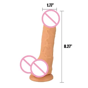 8 pouces en caoutchouc plastique pénis sex toys pour femme