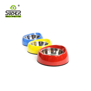 Hotsale Mangkuk Kucing Melamin Baja Tahan Karat Mangkuk Anjing untuk Pemberi Makan Hewan Peliharaan Mangkuk Mulut Miring - Product Image 6