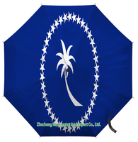 Paraguas Plegable con Bandera de Bahamas, Apertura y Cierre Automático, Compacto, Portátil, Grande, para Protección Contra la Lluvia y el Viento