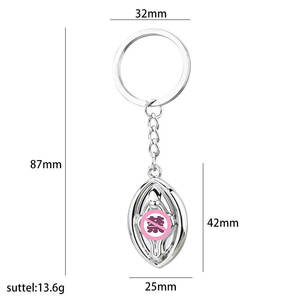 Llavero con Forma de Órgano Reproductivo Masculino y Femenino, Dildo/Vagina, Divertido y Sexy, Parodia para Parejas, Llavero de Broma, Accesorios Genitales - Product Image 6