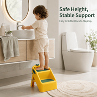 Escabeau pliable en PU pour bébé et tout-petit avec repose-pieds pour siège de toilette et marches d'escalier