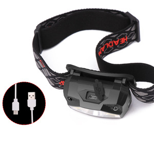 Linterna frontal XPG COB con batería integrada, recargable, luz roja y blanca, faro LED ligero para acampar al aire libre y senderismo - Product Image 4