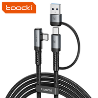 Câble de données VR Toocki 5m 2 en 1 Type-C vers USB-A, câble Type-C vers Type-C pour jeux VR