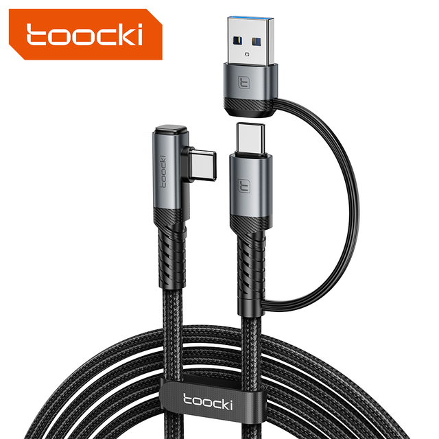 Toocki 5m 2 in 1 VR Link Data Cable Type-c to Usb a Data Cable Type-c to Type-c Cable for VR Gaming