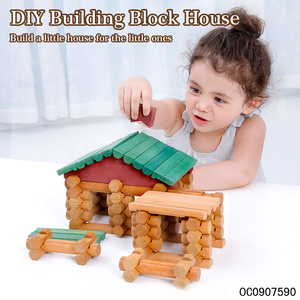 90 piezas 3D pequeño rompecabezas o juguetes <span class=keywords><strong>de</strong></span> madera <span class=keywords><strong>de</strong></span> construcción <span class=keywords><strong>casa</strong></span> <span class=keywords><strong>de</strong></span> bloques apilables - Product Image 2
