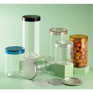 515g PET Plastic Food Grade Jars Cookie Jar