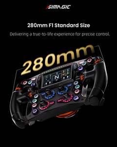 Simagic <span class=keywords><strong>Zeus</strong></span> Formula พวงมาลัยอะลูมิเนียมแบบมีสายพร้อมอะแดปเตอร์ MagicDash4 & maglink Pro F1จำลองการแข่งรถสำหรับพีซี - Product Image 5