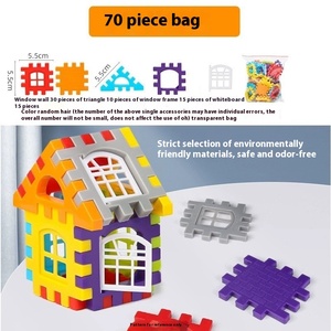 Giáo Dục Sáng Tạo Nhựa Xây Dựng Kỹ Thuật Số Khối Đồ Chơi Cho <span class=keywords><strong>5</strong></span> 7 Năm Tuổi Trẻ Em Tự Làm Lồng Vào Nhau Vuông Gạch Xây Dựng Thiết Lập - Product Image 2