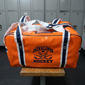 Bolsa de lona naranja de PVC con logo personalizado, bolsa de transporte para equipo deportivo resistente al agua - Product Image 2